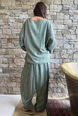 Lindin Linen Blend Kimono Top Washed Khaki